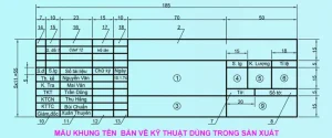 Khung Tên Bản Vẽ Kỹ Thuật Sản Xuất