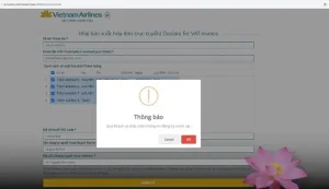 Lấy Hóa Đơn Điện Tử Vietnam Airlines
