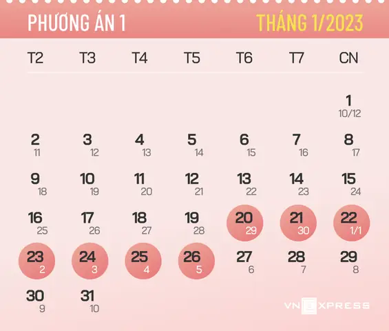 Nghỉ Tết Âm Lịch 2023 Từ 29 Tháng Chạp - Vin-bhxh.vn