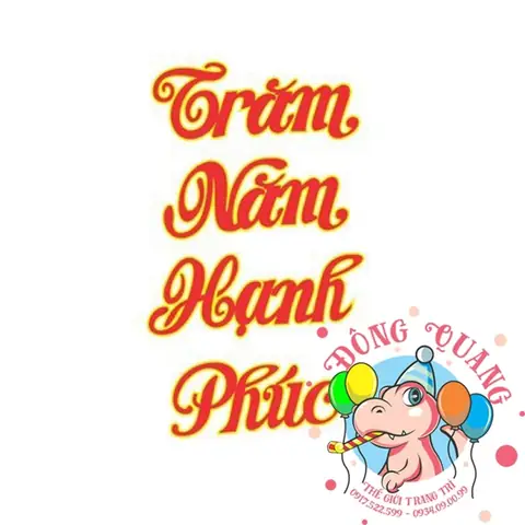 Chữ Trăm Năm Hạnh Phúc Xốp Chữ Trăm Năm Hạnh Phúc Xốp