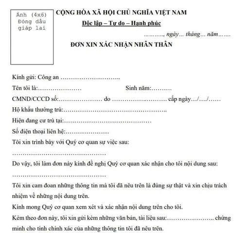 Giấy Xác Nhận Nhân Thân Dùng Để Làm Gì?