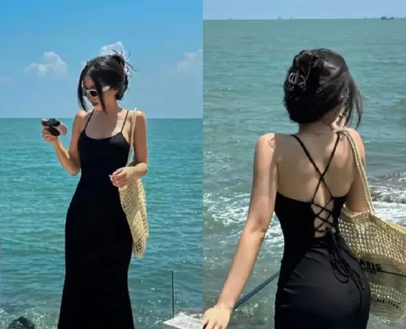 Đầm Body Liền Mix Thêm Phụ Kiện Khi Đi Du Lịch