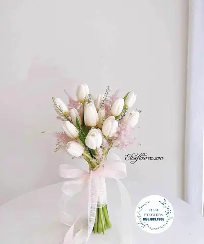 Bó Hoa Tulip Màu Camtặng Mẹ,bó Hoa Tulip Rẻ Đẹp Ở Hà Nội.đặt Hoa Online Hà Nội,giao Hoa Tận Nhà Hà Nội. Elise Flowers