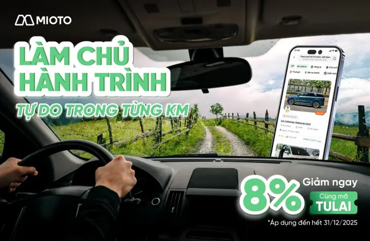 Mioto - Ứng Dụng Cho Thuê Xe Tự Lái & Có Tài Xế 4-7 Chỗ