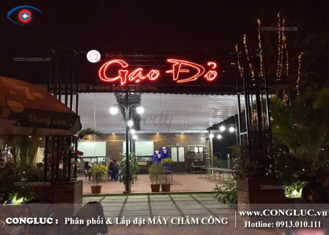 Một Số Hình Ảnh Lắp Máy Chấm Công Được Ghi Nhận Tại Nhà Hàng Gạo Đỏ Hải Phòng