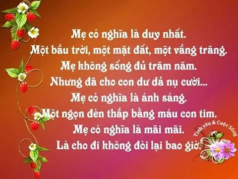 Những Stt, Lời Nói, Bài Thơ Hay, Cảm Động Nói Về Cha Mẹ