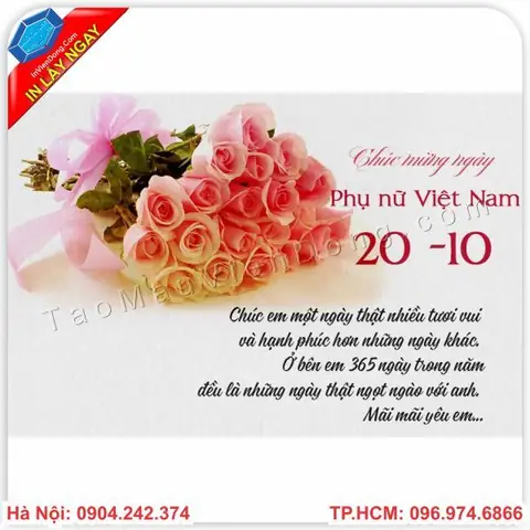 Tuyển Tập Những Tấm Thiệp Đẹp Ngày 20/10 Tặng Phái Đẹp