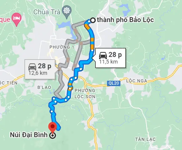 Äæ°á»ng Äi Äáº¿n Nãºi Äáº¡i Bã¬nh Báº£o Lá»c