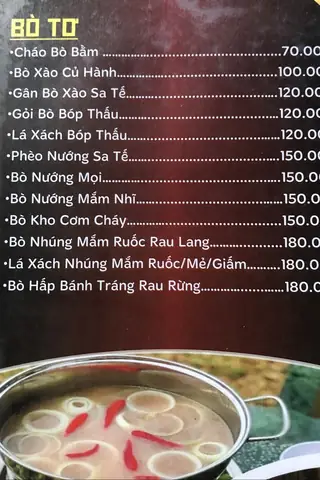 Quán Bò Tơ Gà Vườn Thành Xuân Anh Củ Chi