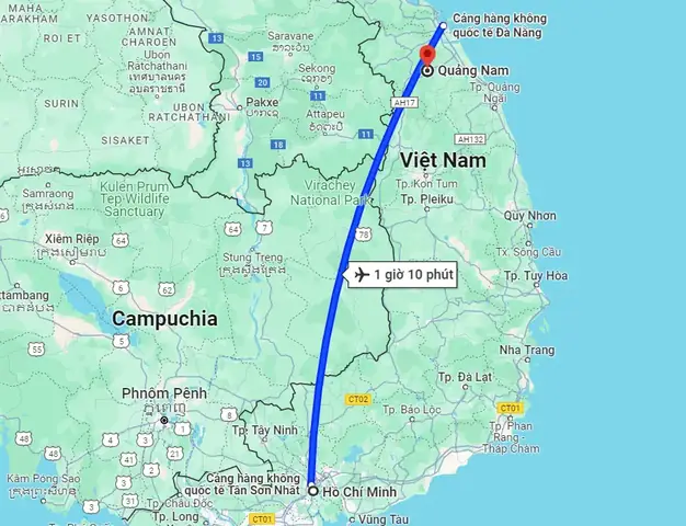Khoảng Cách Từ Sài Gòn Đi Quảng Nam Bao Nhiêu Km?