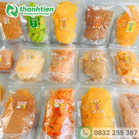 Túi Zipper 2 Mặt Trong Suốt Đựng Bánh Tráng Trộn