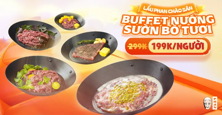 Lẩu Phan - Buffet Sườn Bò Tươi Thái Tay