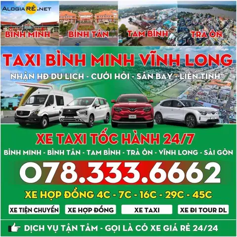 Taxi Bình Minh Vĩnh Long – Tổng Đài Đặt Xe 24/24, Uy Tín Giá Rẻ
