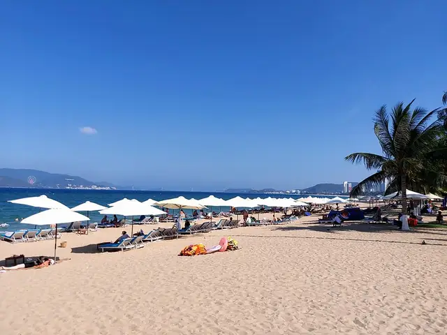 Beach Umbrellas On Nha Trang Beach