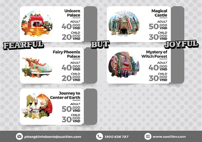 Bảng Giá Lẻ | Công Viên Văn Hóa Suối Tiên | Suoi Tien Theme Park