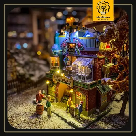 29.mô Hình Giáng Sinh Chuyển Động Lemax Christmas Cheer Bottling Company