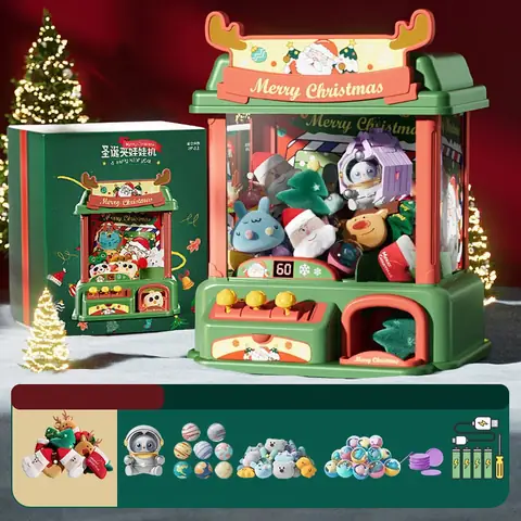 Máy Gắp Thú Cỡ Lớn Chủ Đề Giáng Sinh Noel, Happy New Year