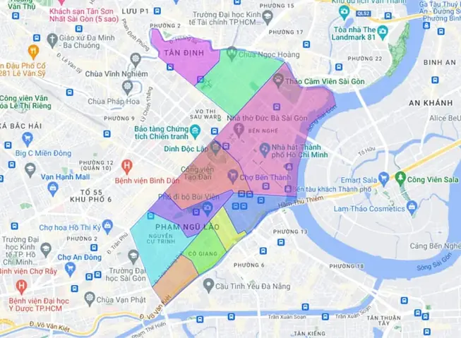 Bản Đồ Quận 1 Thành Phố Hồ Chí Minh Bản Đồ Quận 1 Thành Phố Hồ Chí Minh