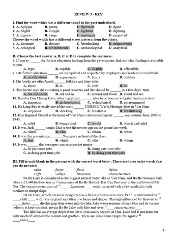 Review 3 - Key | Pdf | Hue | Literacy