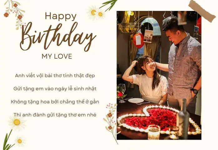 Bài Thơ Chúc Mừng Sinh Nhật Người Yêu