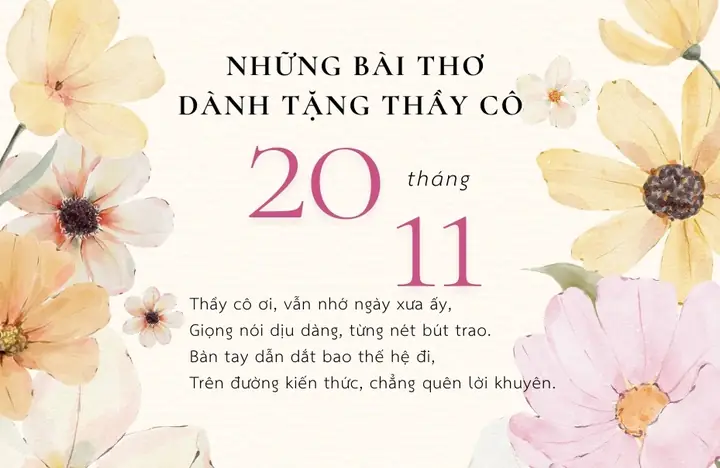 Những Bài Thơ Về Thầy Cô Được Đọc Nhiều Trong Ngày Nhà Giáo Việt ...
