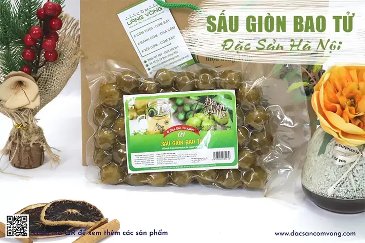 Sấu Giòn Bao Tử (500g) - Cốm Làng Vòng - Cốm Hà Thành
