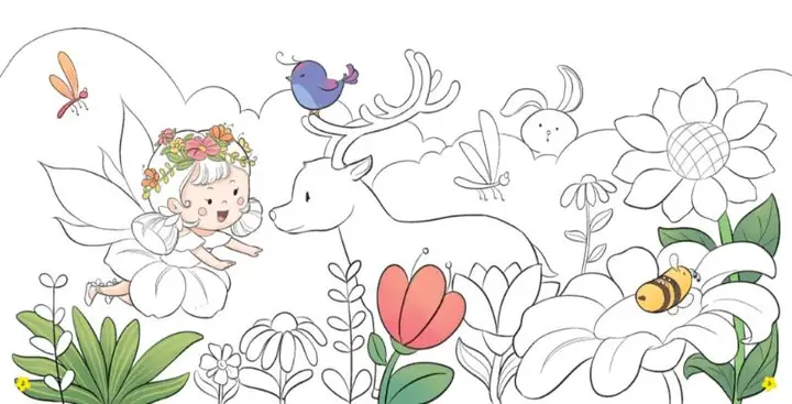 Tranh Tô Màu Bốn Mùa: Xuân – Hạ – Thu – Đông