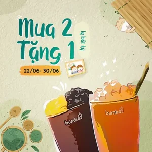 Trà Sữa Bumba Khuyến Mãi Mua 2 Tặng 1