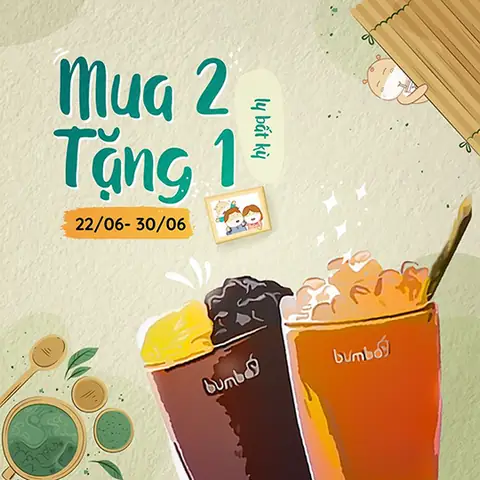 Trà Sữa Bumba Khuyến Mãi Mua 2 Tặng 1 Trà Sữa Bumba Khuyến Mãi Mua 2 Tặng 1