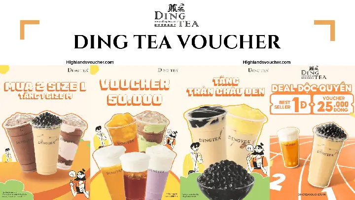 Ding Tea Voucher Giảm Giá Đầy Đủ Nhất 10/2025