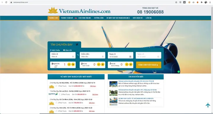 Vietnam Airlines Cảnh Báo Website Bán Vé Giả Mạo - Ảnh 1. Vietnam Airlines Cảnh Báo Website Bán Vé Giả Mạo - Ảnh 1.