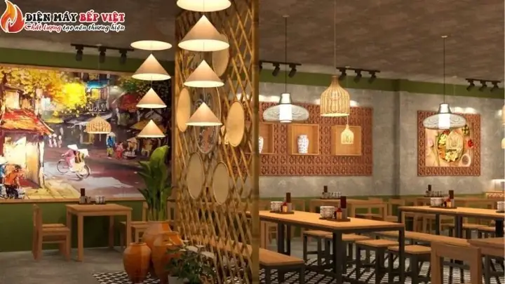 Thiết Kế Quán Phở Bình Dân Với Phong Cách Vintage