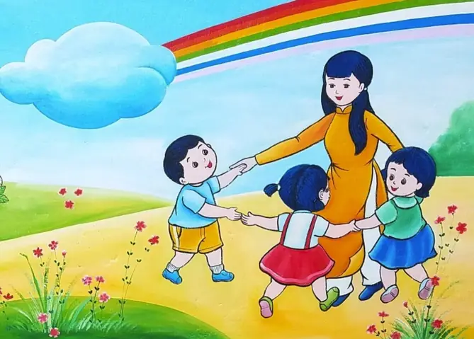Hình Ảnh Cho Tranh Vẽ Cô Giáo Mầm Non: