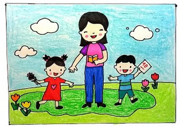 Hình Ảnh Cho Tranh Vẽ Cô Giáo Mầm Non: