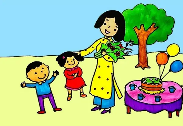 Hình Ảnh Cho Tranh Vẽ Cô Giáo Mầm Non: