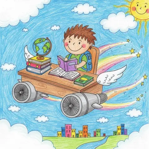📚 Gợi Ý Những Mẫu Tranh Vẽ Góc Học Tập Đẹp, Dễ Vẽ