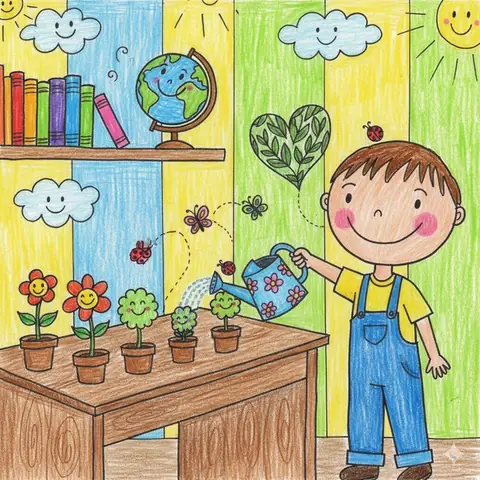 📚 Gợi Ý Những Mẫu Tranh Vẽ Góc Học Tập Đẹp, Dễ Vẽ