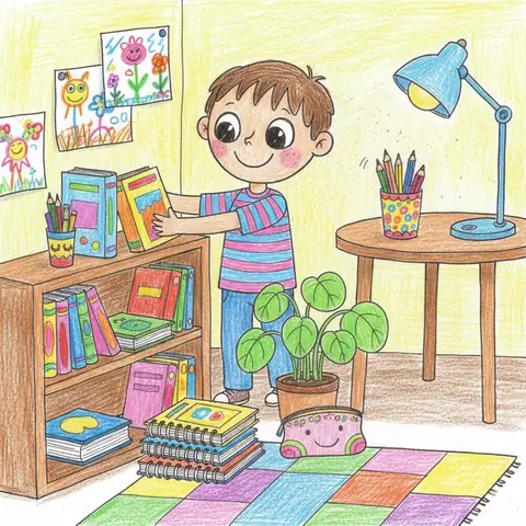 📚 Gợi Ý Những Mẫu Tranh Vẽ Góc Học Tập Đẹp, Dễ Vẽ