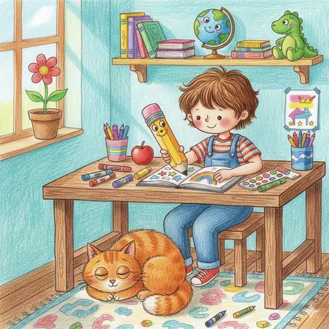 📚 Gợi Ý Những Mẫu Tranh Vẽ Góc Học Tập Đẹp, Dễ Vẽ