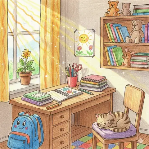 📚 Gợi Ý Những Mẫu Tranh Vẽ Góc Học Tập Đẹp, Dễ Vẽ