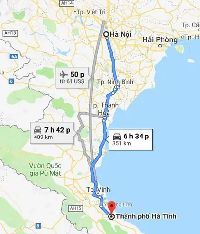 Từ Hà Nội Đi Hà Tĩnh Bao Nhiêu Km, Mất Bao Nhiêu Thời Gian?