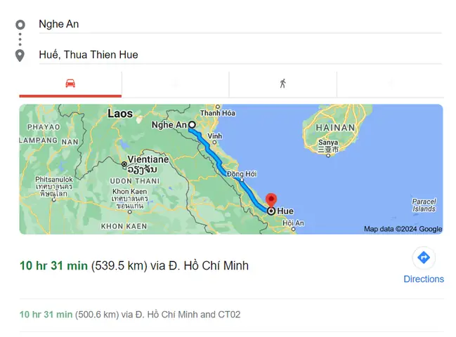 Từ Nghệ An Đến Huế Bao Nhiêu Km