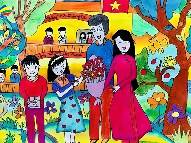 Tranh Vẽ Tri Ân Thầy Cô – Món Quà Lưu Giữ Kỷ Niệm Sâu Sắc