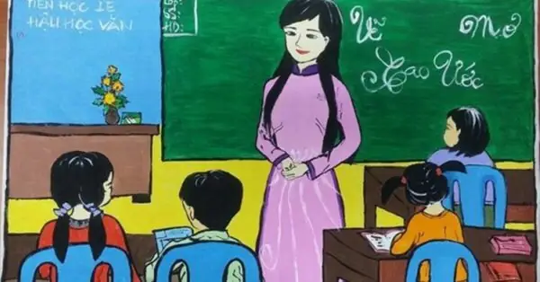 Hình Ảnh Cho Vẽ Tranh Cô Giáo Đang Giảng Bài Cho Học Sinh: