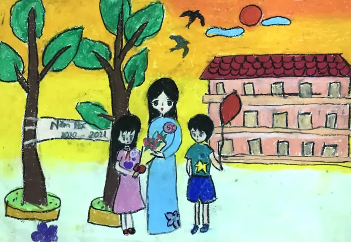 Hình Ảnh Cho Vẽ Tranh Cô Giáo Đang Giảng Bài Cho Học Sinh: