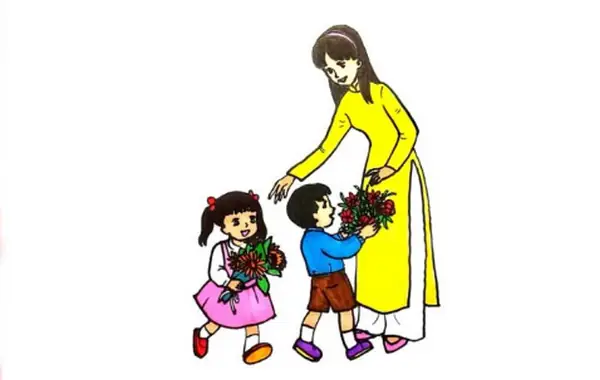 Hình Ảnh Cho Vẽ Tranh Cô Giáo Đang Giảng Bài Cho Học Sinh: