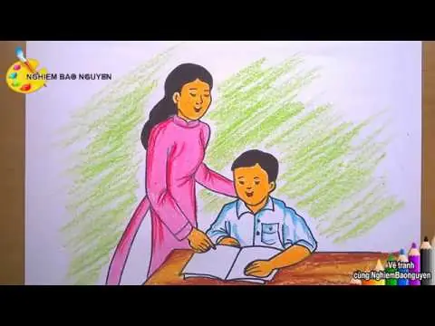 Hình Ảnh Cho Vẽ Tranh Cô Giáo Đang Giảng Bài Cho Học Sinh: