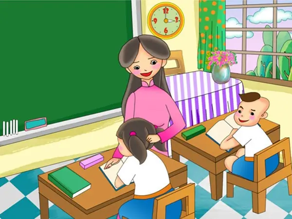 Hình Ảnh Cho Vẽ Tranh Cô Giáo Đang Giảng Bài Cho Học Sinh: