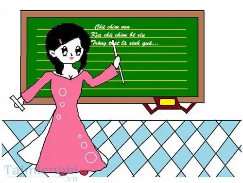 Hình Ảnh Cho Vẽ Tranh Cô Giáo Đang Giảng Bài Cho Học Sinh: