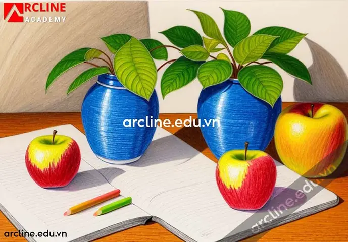 Hướng Dẫn Các Bước Vẽ Lọ Hoa Và Quả Đơn Giản Nhất